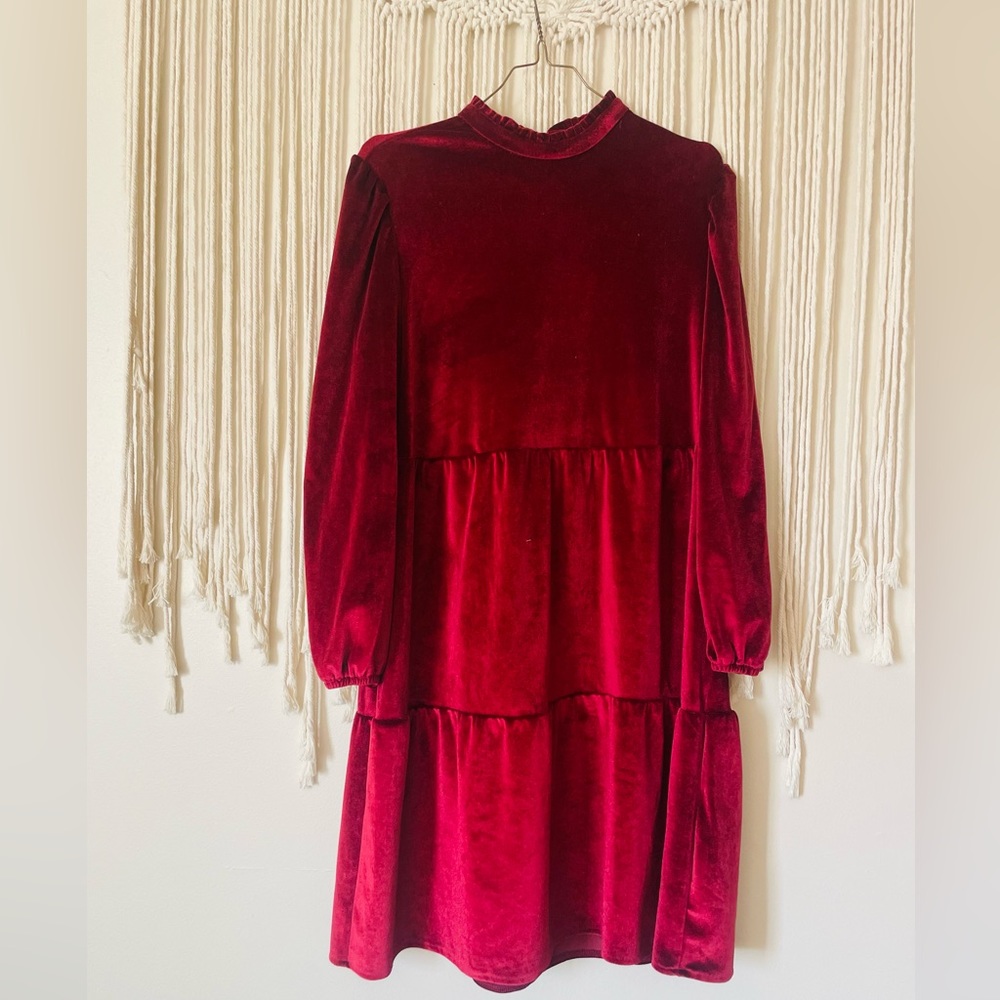 Ophelia rose velvet holiday dress